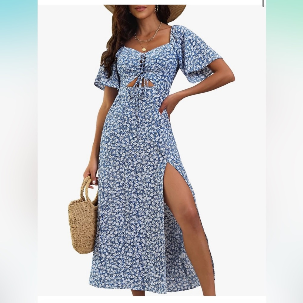 Casual Summer Boho midi dress